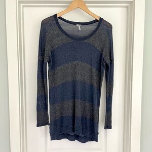 Splendid Stripped Sparkly Long Sleeve Top XS